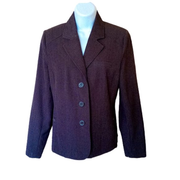 Brown Blazer Jacket Fits 10 12 - Picture 1 of 4